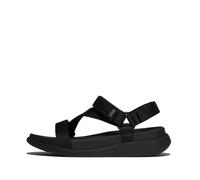 Fitflop Femme F-Mode Go Adj. Webbing Flatform Z-Strap Sandals, Noir, 39 EU
