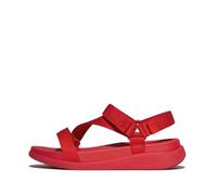 Fitflop Femme F-Mode Go Adj. Webbing Flatform Z-Strap Sandals, Rouge, 37 EU