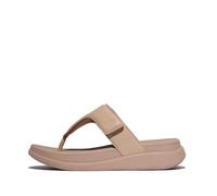 Fitflop Femme F-Mode Go Adjustable Flatform Toe-Post Sandals, Beige, 36 EU