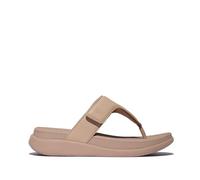 Fitflop Femme F-Mode Go Adjustable Flatform Toe-Post Sandals, Beige, 43 EU