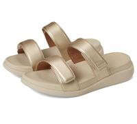 Fitflop Femme F-Mode Go Adjustable Flatform Two-Bar Slides Sandale Glissante, Platino, 39 EU