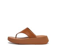 Fitflop Femme F-Mode Sandales Plates en Cuir, Bronzage Clair, 38 EU
