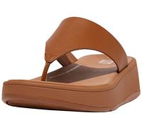 Fitflop Femme F-Mode Sandales Plates en Cuir, Bronzage Clair, 39 EU