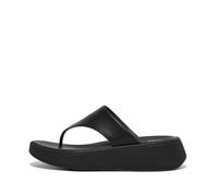 Fitflop Femme F-Mode Sandales Plates en Cuir, Tout Noir, 38.5 EU
