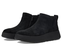 Fitflop F-Mode Suede Flatform Zip Ankle Boots Bottes, All Black