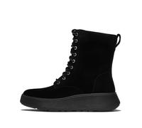 Fitflop Femme F-Mode Suede Lace-up Flatform Ankle Boots Bottine, Tout Noir, 37 EU