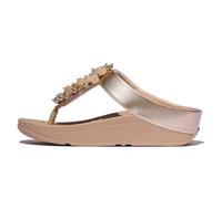Fitflop Femme Fino Bauble-Bead Toe-Post Sandals, Beige Classique métallique, 40 EU Large