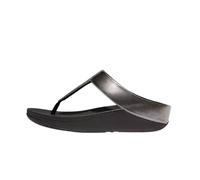 Fitflop Femme Fino Glitterdust Metallic Toe-Post Sandals, Gris, 43 EU