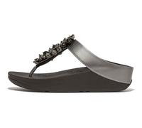 Fitflop Femme Fino Sandales à Tige d'orteil en Perles de Boule, Étain Noir, 40 EU