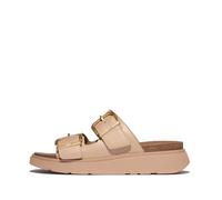 Sandales FitFlop Gen-FF Boucle Deux-Barres Cuir Slides beige clair femme - 37
