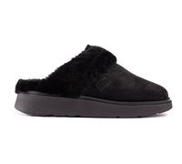 Fitflop Femme Gen-FF Shearling-Collar Suede Slippers Chausson, Tout Noir, 36 EU