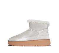 Fitflop Femme Gen-FF Ultra Mini Bottes métalliques en Peau de Mouton, Argenté, 37 EU