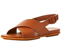 Fitflop Femme Gracie Sangle croisée Sandale Plate, Bronzage Clair, 36 EU