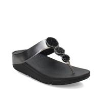 Tongs femmes FitFlop Halo Bead-Circle Metallic Toe- Noir 40
