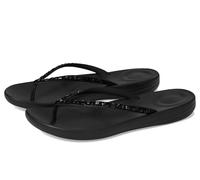 Fitflop Femme Iqushion Multi-Crystal Ergonomic Flip-Flops Tongues, Noir, 37 EU