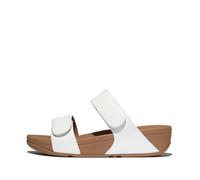 Fitflop Women's Lulu Adjustable Leather Slides Sandal, blanc, 39 EU
