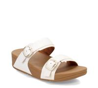 Fitflop Femme Lulu Adjustable Leather Slides Sandale Glissante, Blanc, 42 EU