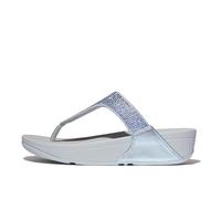 Fitflop Femme Lulu Crystal Embellished Toe-Post Sandals, Bleu, 40 EU