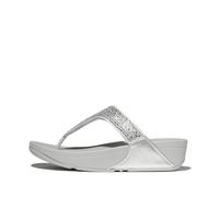 Fitflop Femme Lulu Crystal-Mix Toe-Post Sandals, Argenté, 38 EU