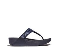 Fitflop Femme Lulu Crystal-Mix Toe-Post Sandals, Bleu Marine, 37 EU