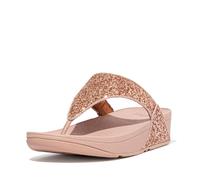 Fitflop Femme Lulu Glitter Toe-Thongs Sandale cale, Rose Gold, 36 EU