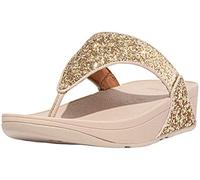 Fitflop Femme Lulu Glitter Toe-Thongs Tongues, Platino, 42 EU