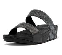 Fitflop Femme Lulu Glitz Slides Sandale cale, Tout Noir, 43 EU