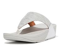 Fitflop Femme Lulu Glitz Toe-Post Sandals cale, Argenté, 41 EU