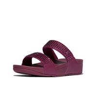Fitflop Femme Lulu Maxi-Crystal Two-Bar Slides Sandale Glissante, Rubis, 41 EU