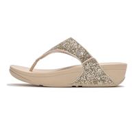Fitflop Lulu Multi Tonal Glitter Toe Post Sandals Beige EU 42 Femme