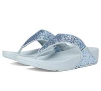 Fitflop Femme Lulu Multi-Tonal Glitter Toe-Post Sandals, Bleu, 36 EU