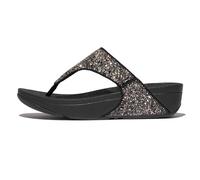 Fitflop Femme Lulu Multi-Tonal Glitter Toe-Post Sandals, Noir, 39 EU