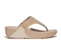 Fitflop Femme Lulu Shimmerlux Toe-Post Sandals, Beige/café, 40 EU