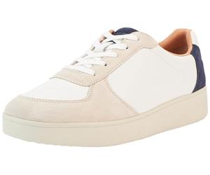 Fitflop Femme Nouvel Appareil en Cuir et Daim de Rallye Basket , Urban White Midnight Navy,36 EU