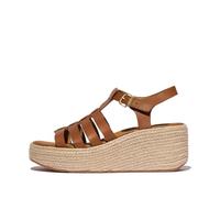 Fitflop Femme Platfforms Espadr. Leather Fisherman Wedge Sandals cale, Deep Tan, 40 EU