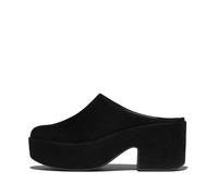 Fitflop Femme Platfforms Full-Suede Heeled Mules, Tout Noir, 38.5 EU