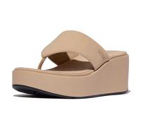 Fitflop Femme Platfforms Wedge Toe-Post Sandals cale, Beige, 39 EU
