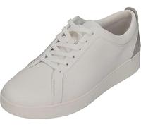 Fitflop Femme Rally Crystal-backtab Leather Trainers Basket, Urban White Silver, 37.5 EU