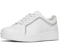 Fitflop Femme Rally Crystal-Trim Leather Sneakers Basket, Blanc Urbain, 42 EU