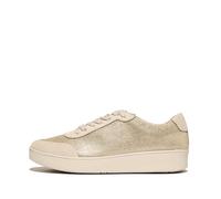 Fitflop Femme Rally Glitz-Canvas Trainers Basket, Platino, 37 EU