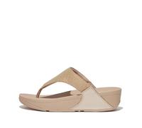Fitflop Lulu Shimmerlux Toe-post Flip Flops Beige EU 41 Femme