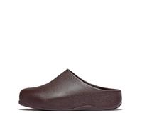 Fitflop Femme Shuv Tumbled-Leather Clogs Sabot, Chocolat, 42 EU