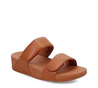 FitFlop Femme Slide Glissières réglables en Cuir Lulu, Bronzage Clair, 40 EU