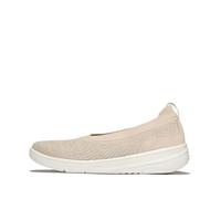 Fitflop Femme Super-q Knit Ballet Flats Ballerines, Platino Beige Pierre, 38.5 EU