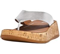 Fitflop Femme Tige d'orteil Mwb Sandale Plate, Argenté, 38 EU