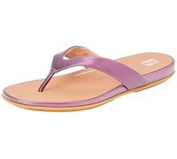 Fitflop Femme Tongs Gracie en Cuir métallique Sandale, Rouge, 39 EU