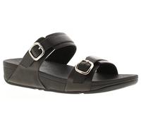 FitFlop Femmes Claquettes Lulu Réglables En Cuir Noir Taille UK 5,5
