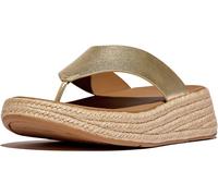 FitFlop Femmes Flip Flops F-Mode Espadrille Leather Flatform T/Post Sandals IV6 EUR 42