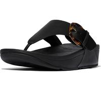 FitFlop Femmes Flip Flops Lulu Resin-Buckle Leather Toe-Post Sandals JE9 EUR 36