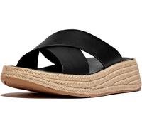 FitFlop Femmes Sandales F-Mode Espadrille Leather Flatform Cross Slides IV5 EUR 36
